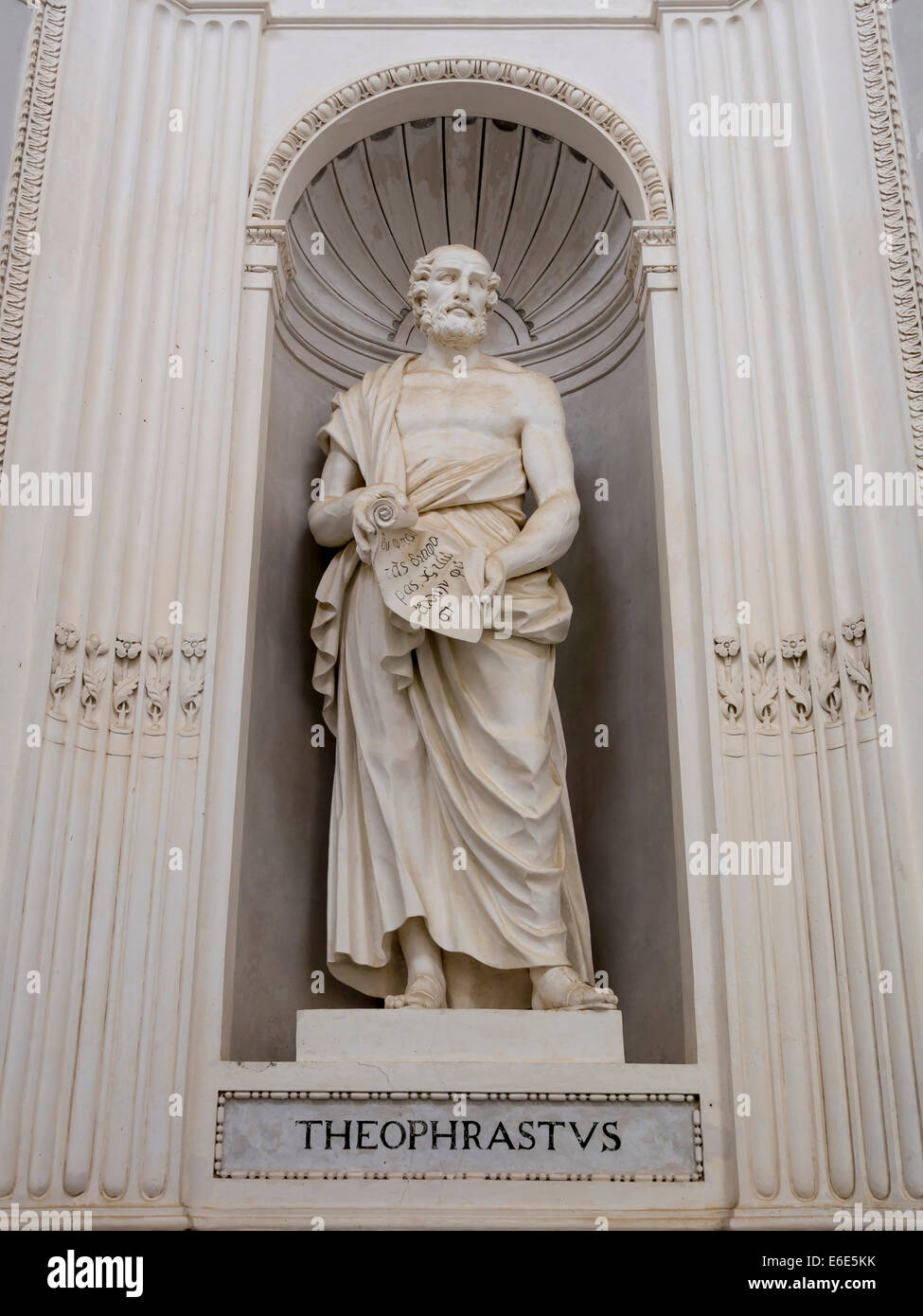 Statue of Theophrastus at Villa Giulia, Palermo, Sicily, Italy Stock Photo