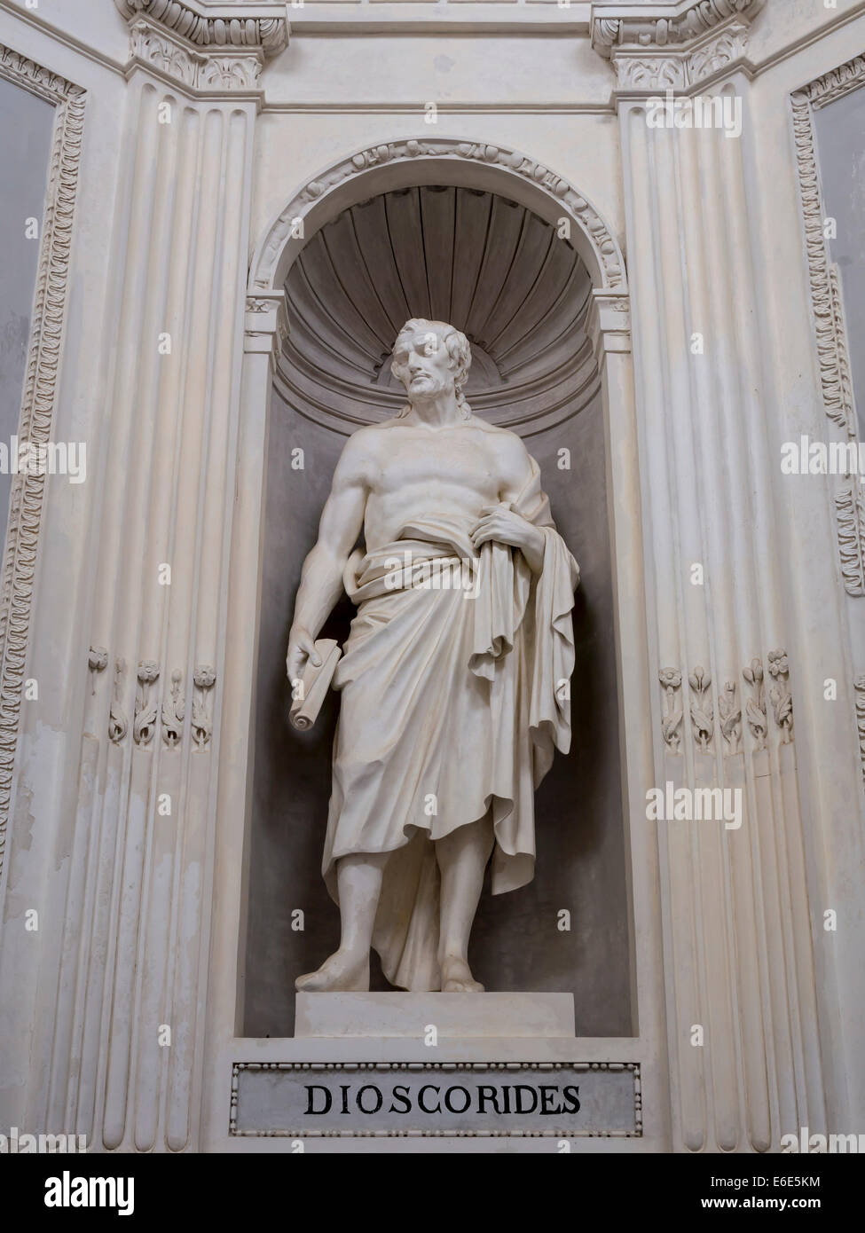 Statue of Dioscorides at Villa Giulia, Palermo, Sicily, Italy Stock Photo