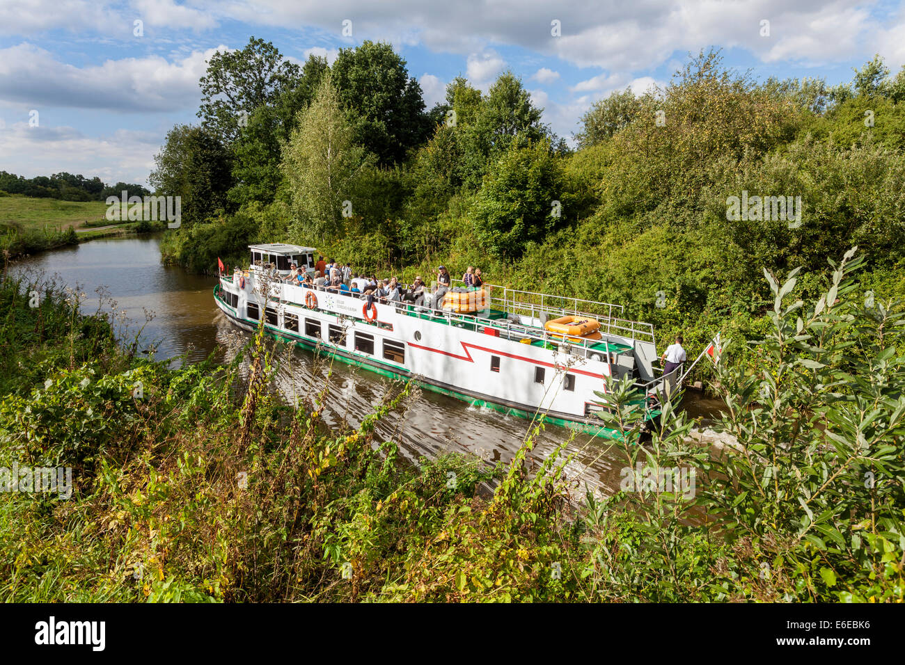 Tourist ship  Elblaski Canal Poland Stock Photo