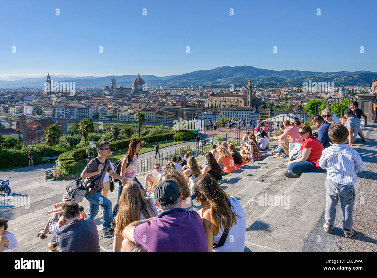 Piazzale Michelangelo, Florence, Tuscany Stock Photo