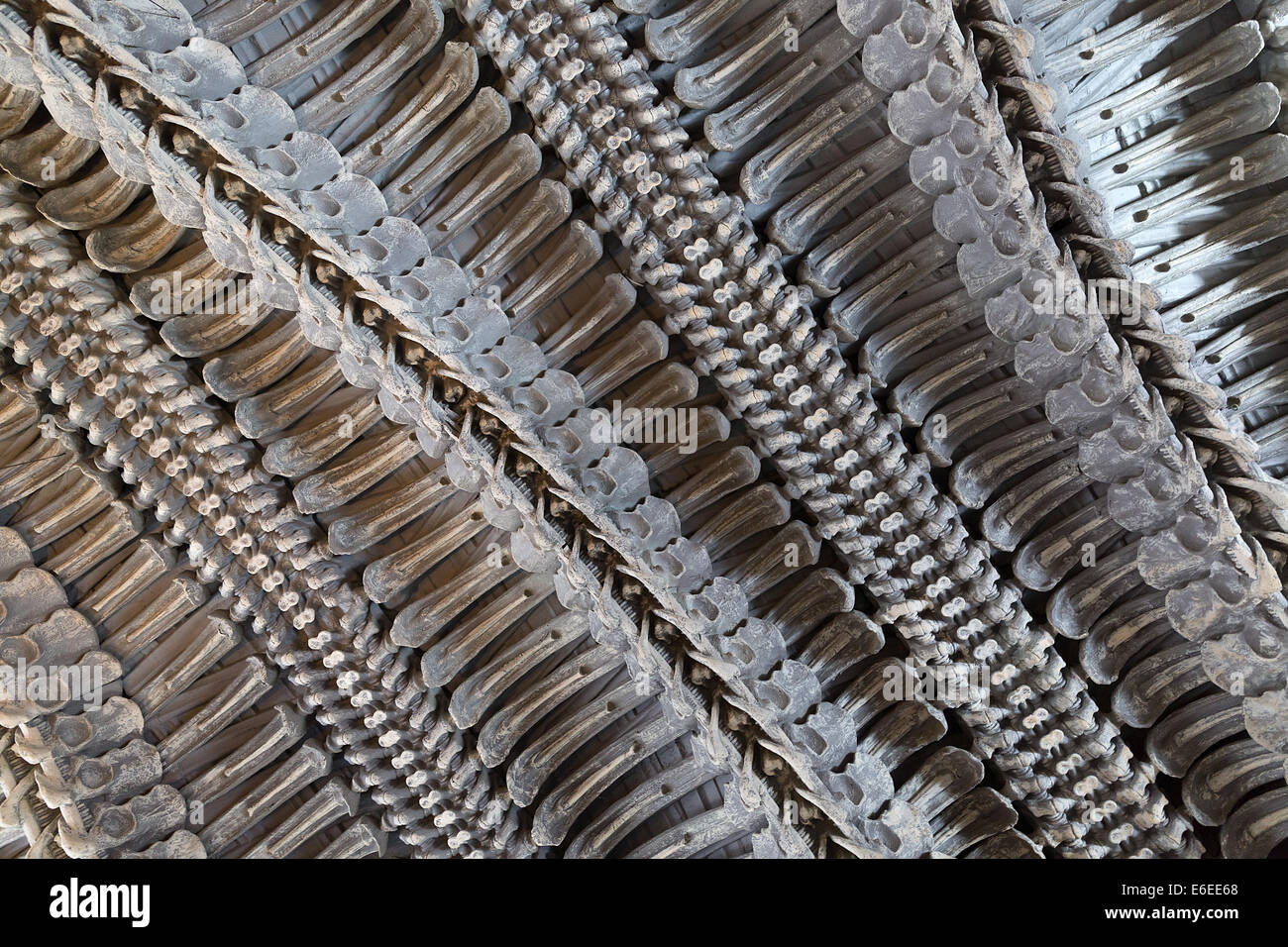 Ceiling design of the Giger Bar in Gruyeres Stock Photo