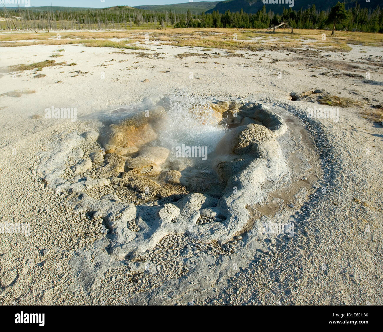 Hot geothermal pool at Yellowstone National Park, USA Stock Photo
