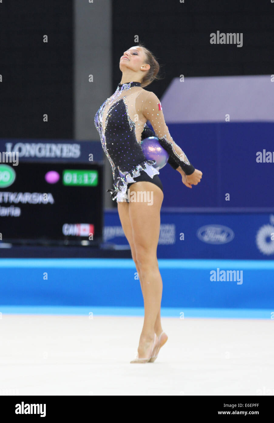 Maria KITKARSKA of Canada in the Rhythmic Gymnastics (ball section) at