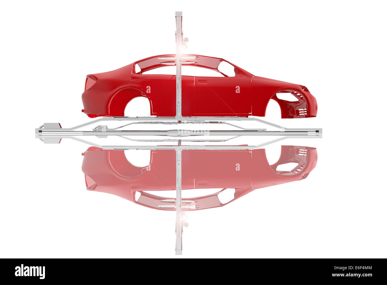 Car industrial assembly line Stock Photo