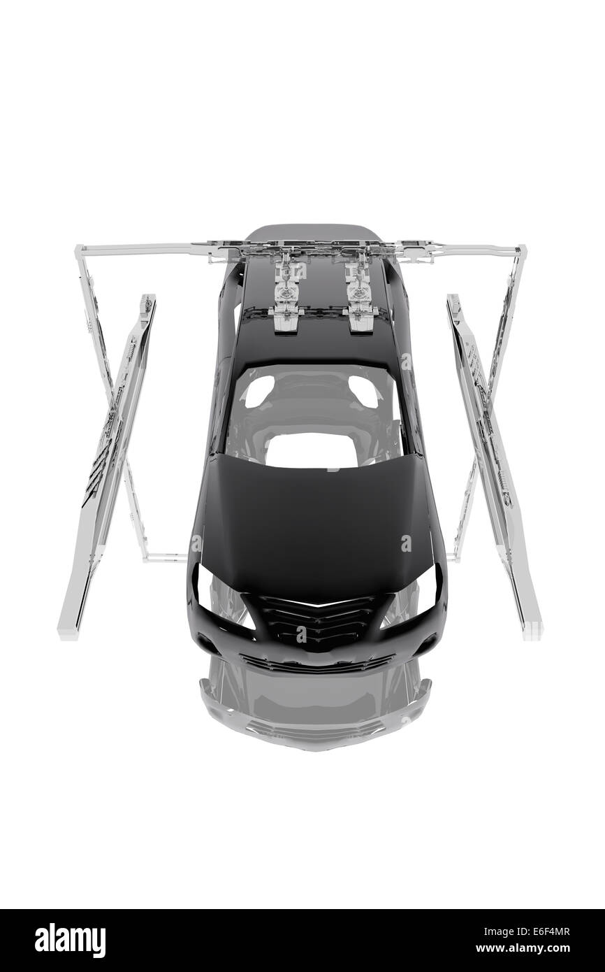 Car industrial assembly line Stock Photo