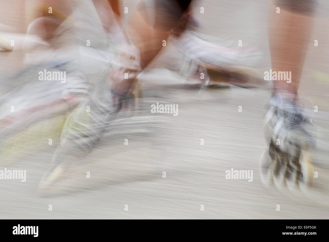Speed skating race Stock Photo