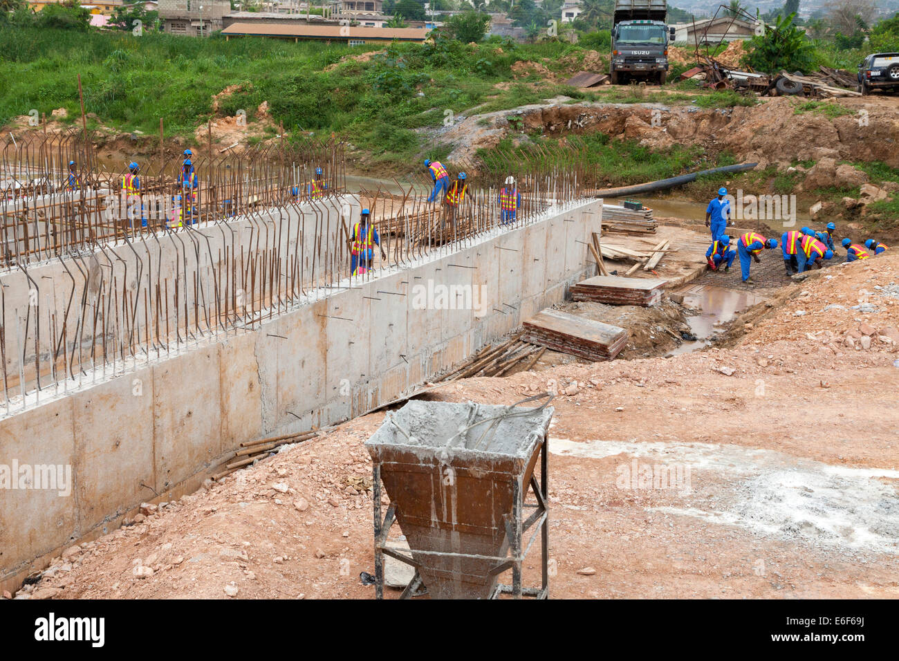 Road construction near Accra, Ghana, Africa Stock Photo - Alamy