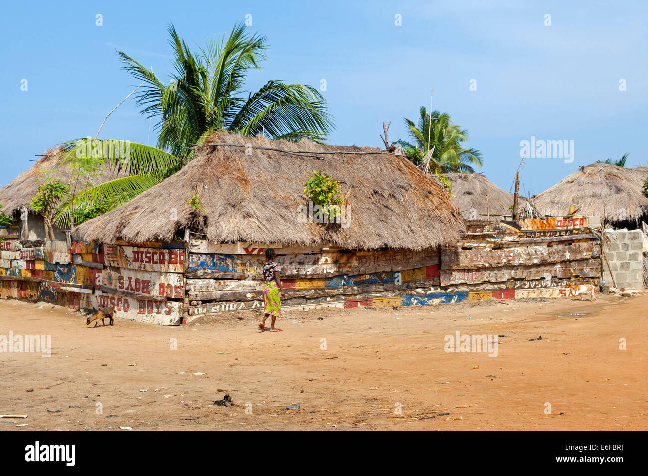 Ada Foah fishing village, Greater Accra, Ghana, Africa Stock Photo