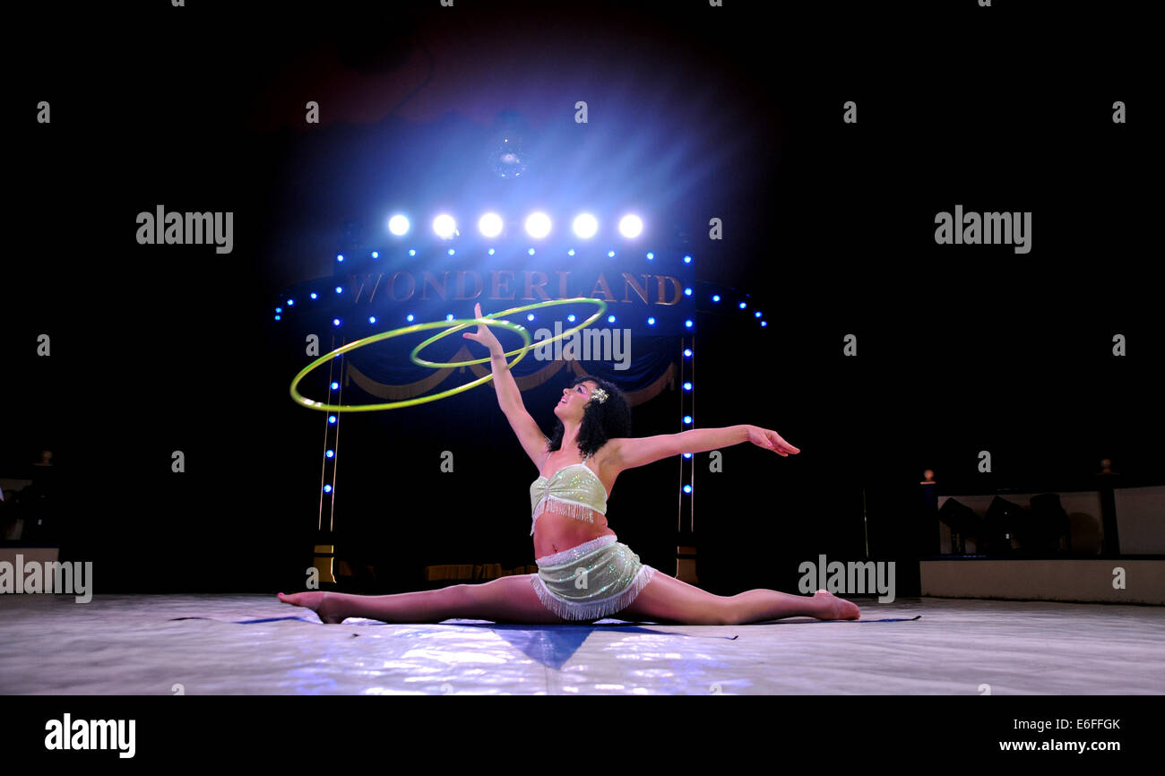 Hula hoop circus performer lisa hi-res stock photography and