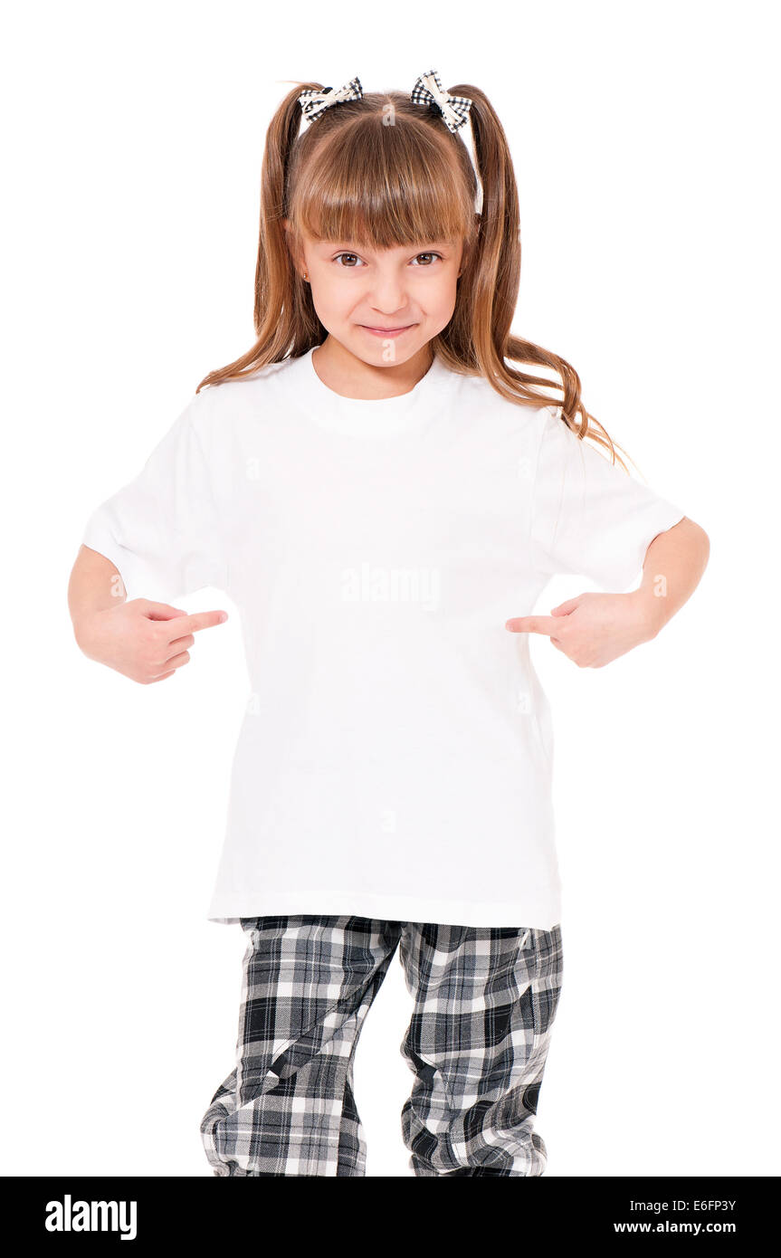 T-shirt on girl Stock Photo