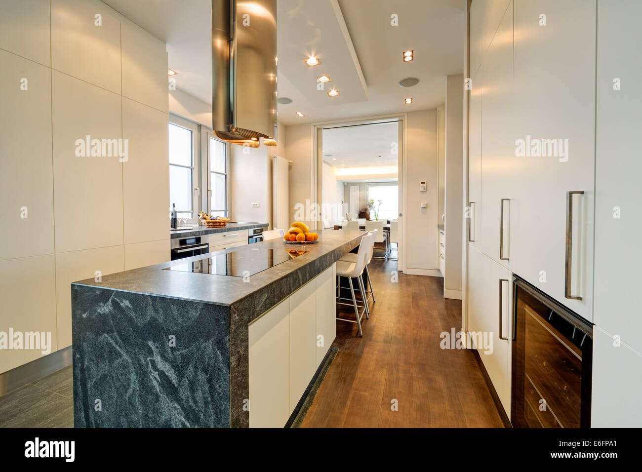 modern kitchen interior withl sink and appliances Stock Photo - Alamy