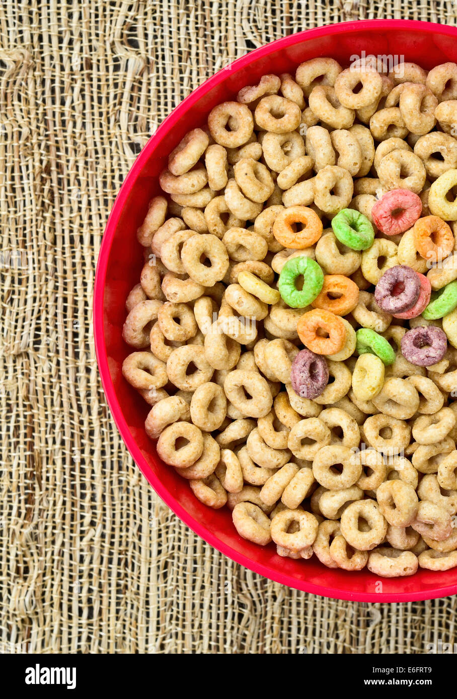 Bowl of cereal on a table Stock Photo Alamy