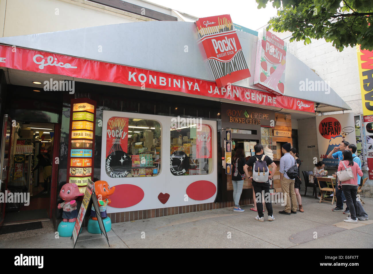 Japanese snack store specialize in Pocky sticks Vancouver Stock Photo