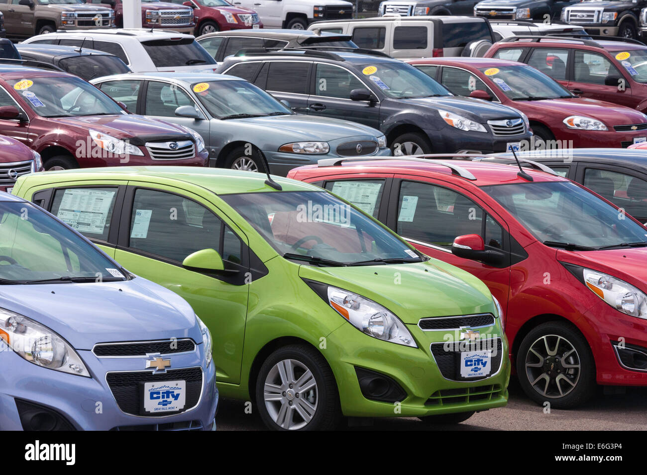 Car Dealership, USA Stock Photo