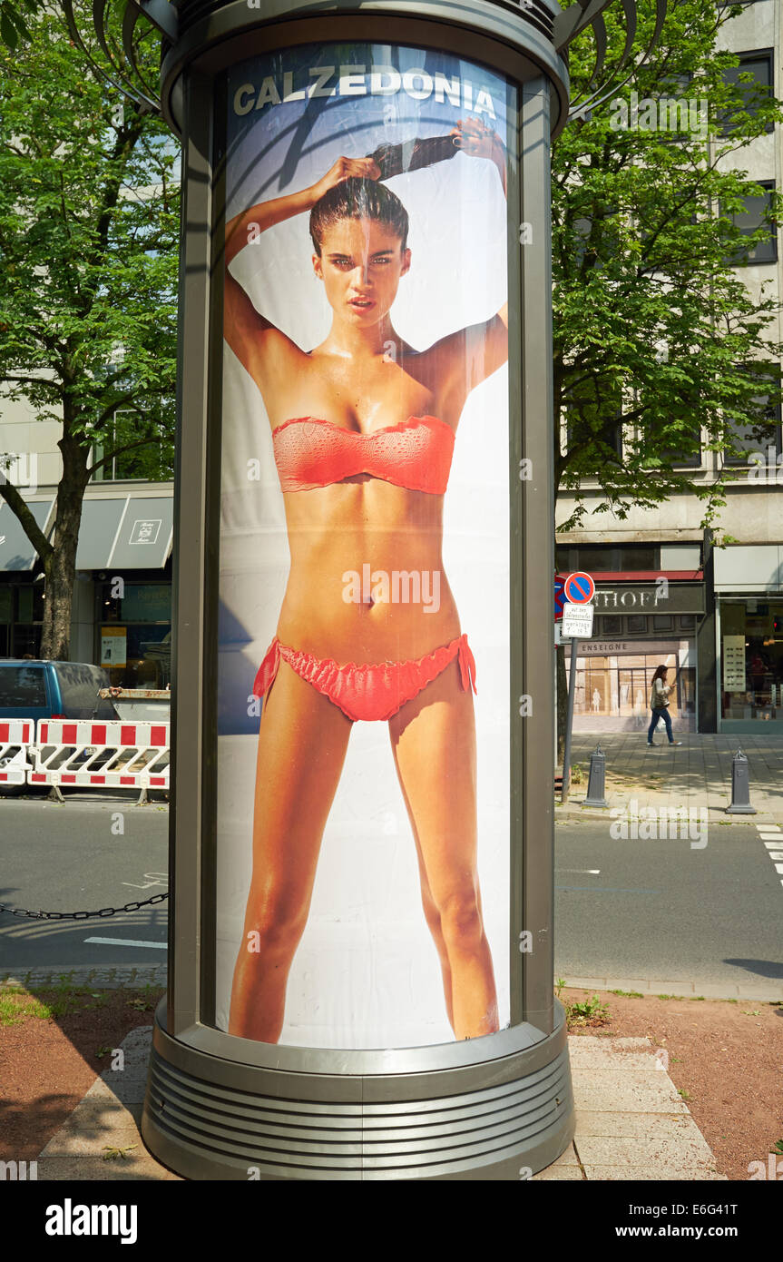 Calzedonia women's wear advert, Dusseldorf, Germany Stock Photo - Alamy