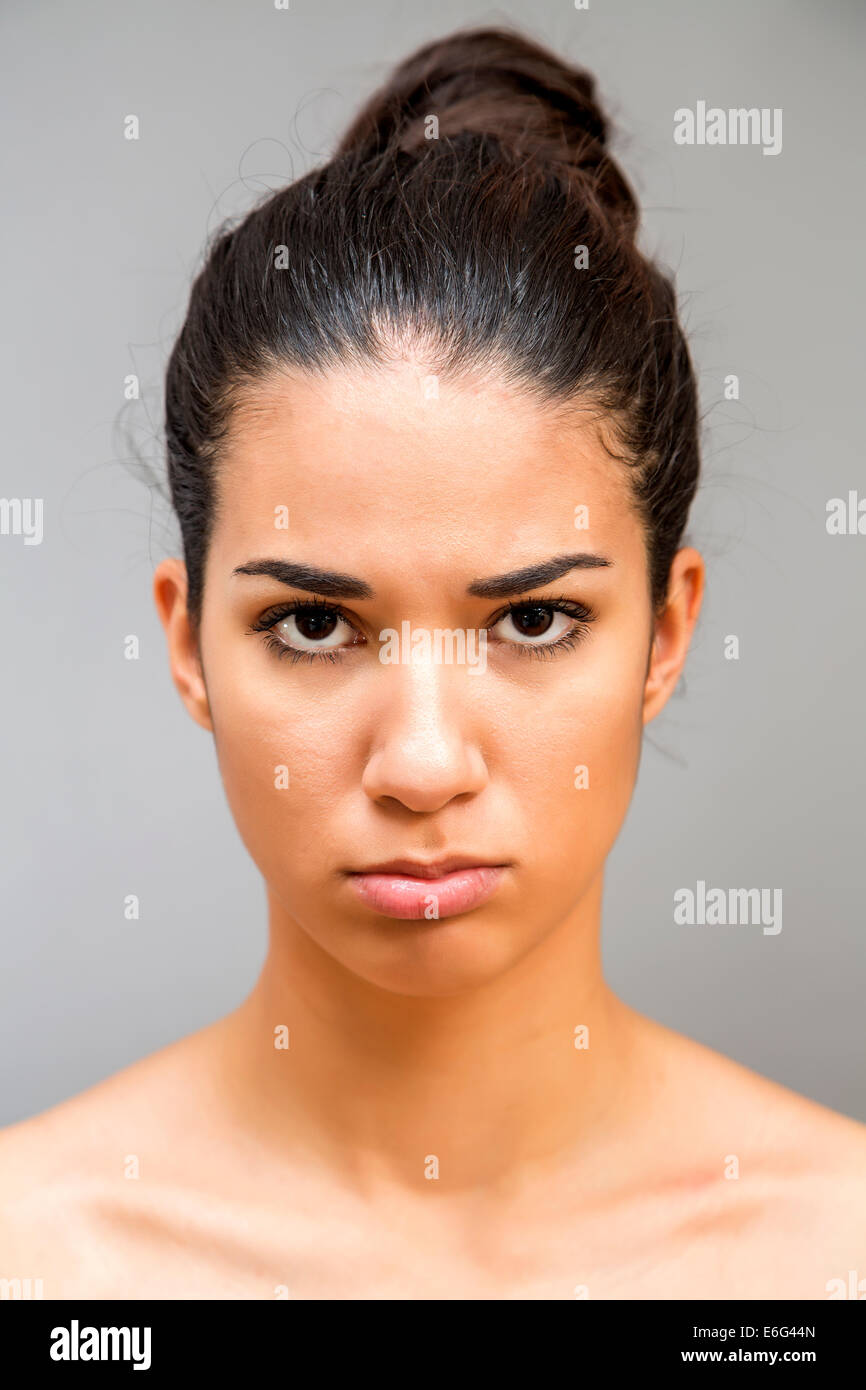 Portrait of the pretty young woman in the studio Stock Photo - Alamy