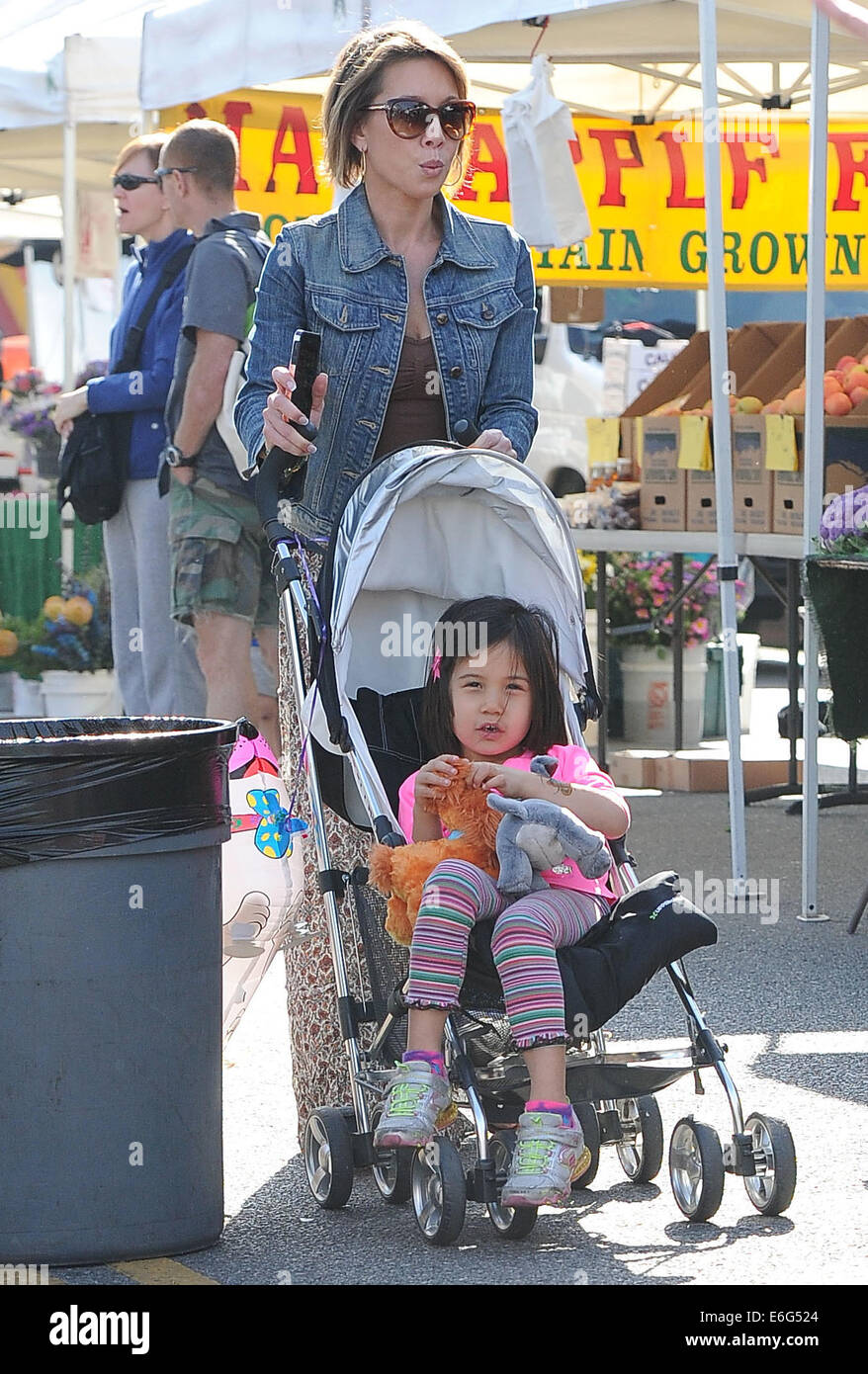 Lisa Joyner takes her daughter Daisy to the Farmers Market Featuring