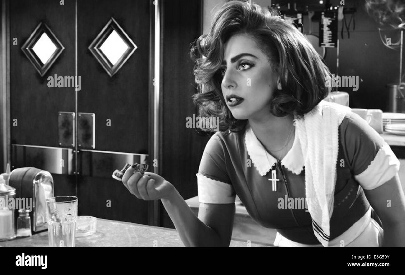 SIN CITY: A DAME TO KILL FOR  2014 Dimension Films production with Lady Gaga Stock Photo