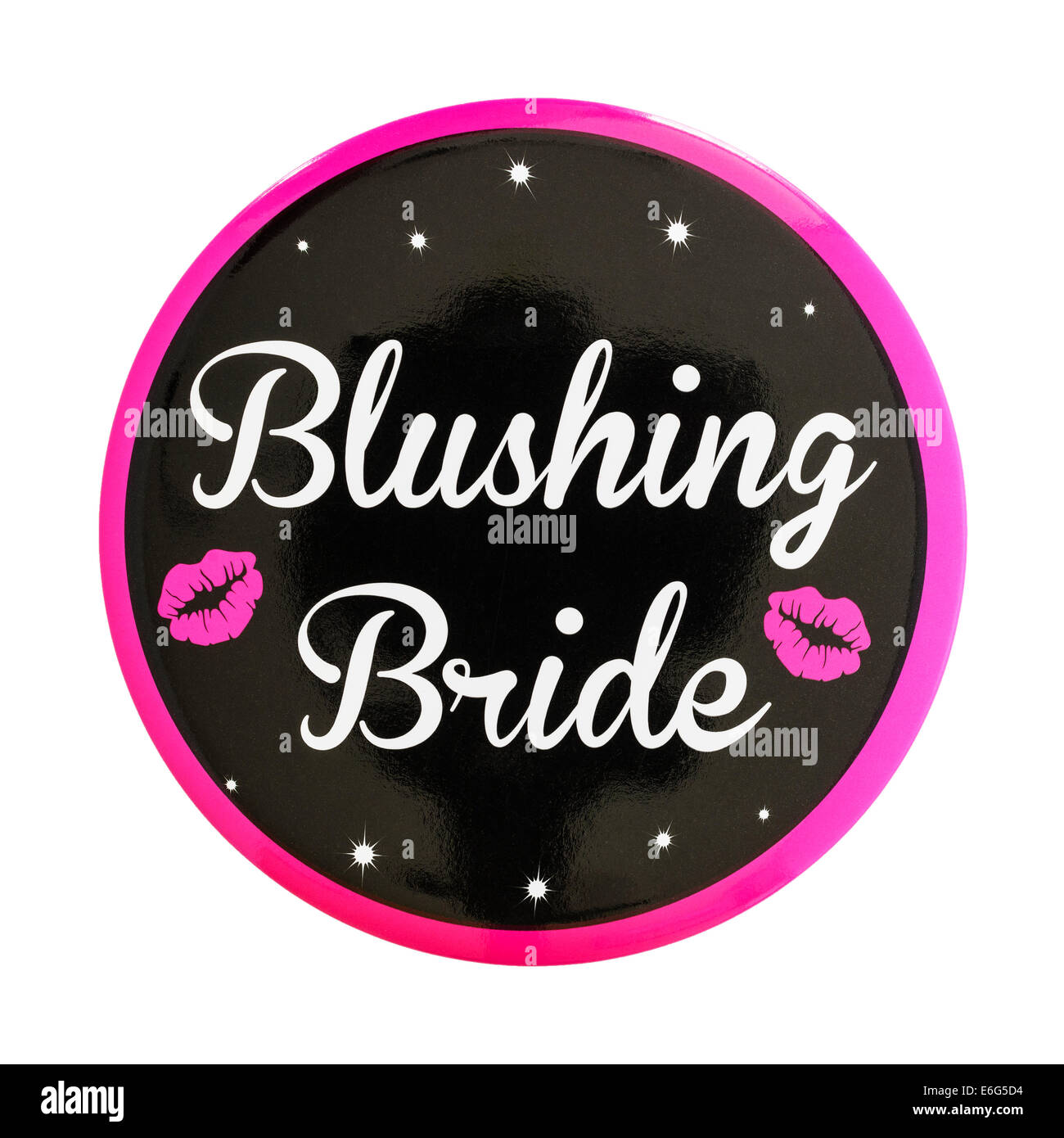 A badge for a hen night on a white background Stock Photo Alamy