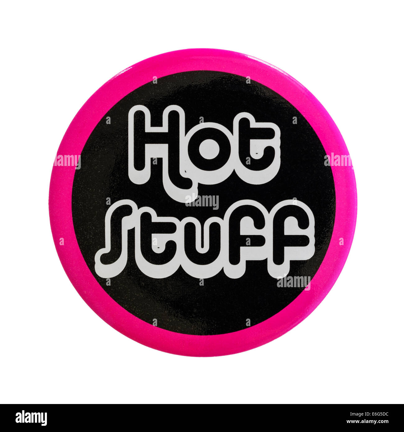 A badge for a hen night on a white background Stock Photo
