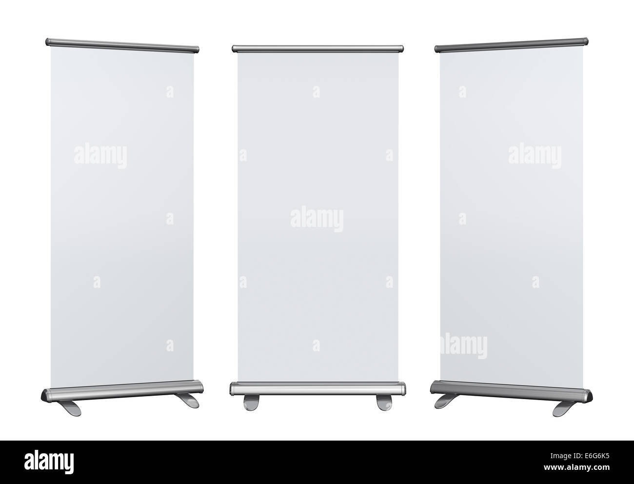 White pull up banner hi-res stock photography and images - Alamy