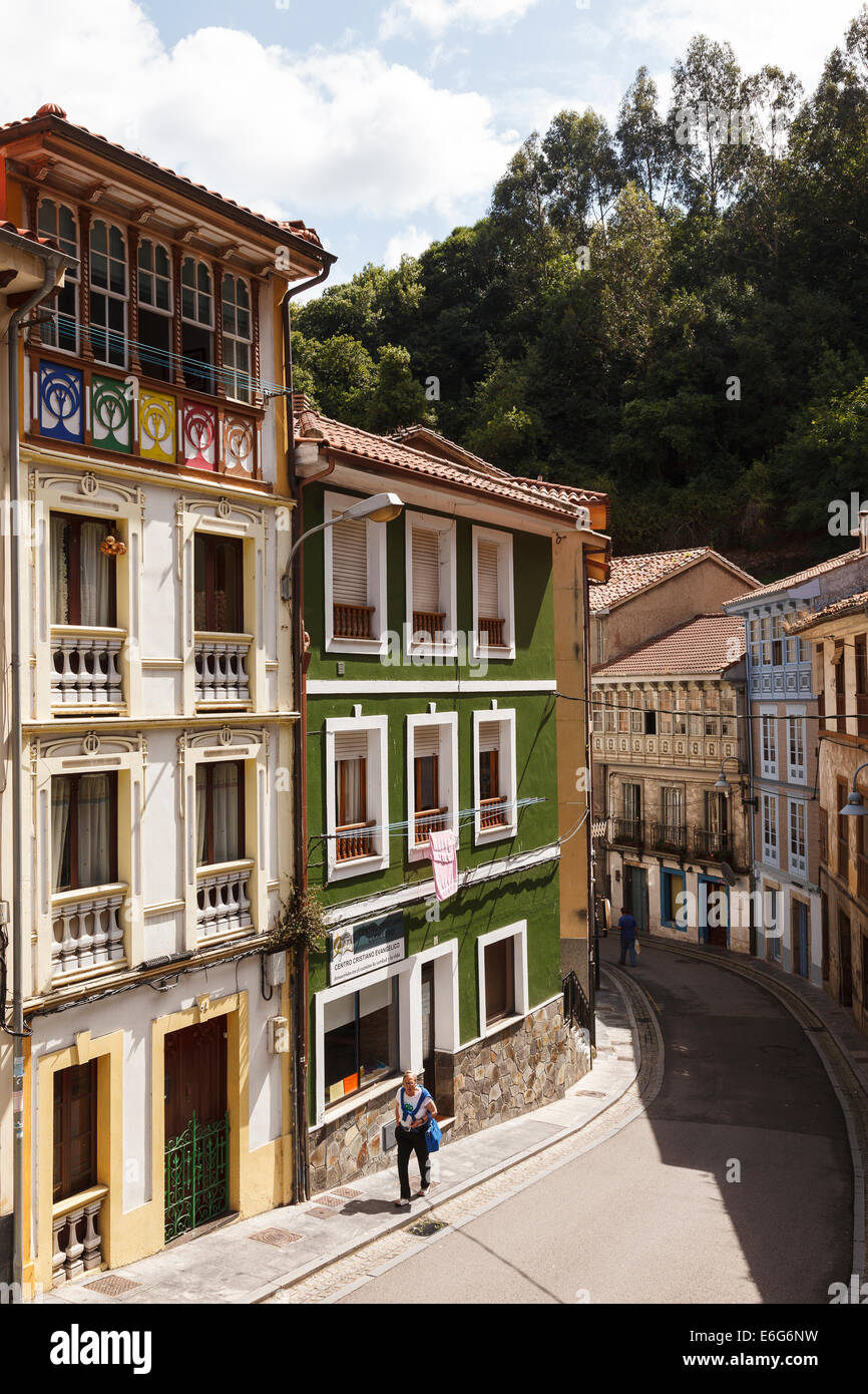 Street. Cudillero. Asturias province. Spain. Europe Stock Photo