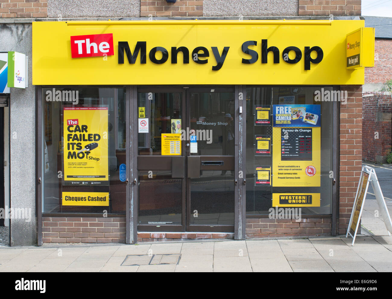 The Money Shop ChesterleStreet, north east England, UK Stock Photo