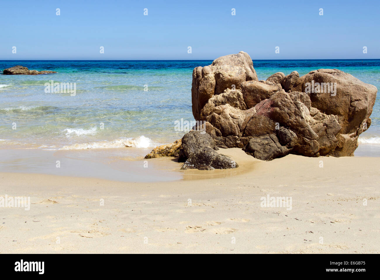Beautiful sea in Sardegna - sand and rocks - Italy Stock Photo