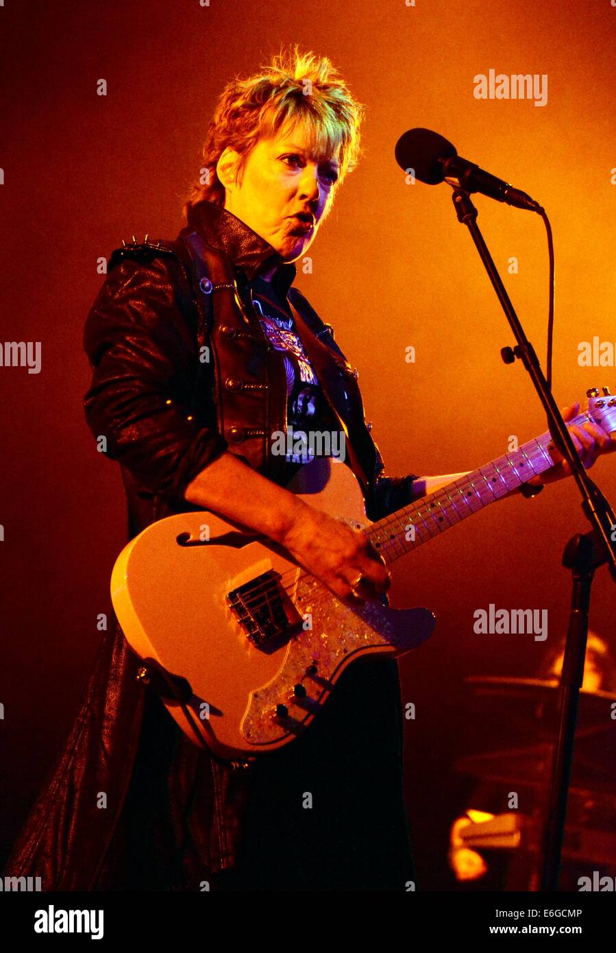 New York, NY, USA. 21st Aug, 2014. Katrina Leskanich of Katrina and the Waves on stage for Retro Futura Tour Kick Off Concert, Best Buy Theater, New York, NY August 21, 2014. Credit:  Derek Storm/Everett Collection/Alamy Live News Stock Photo