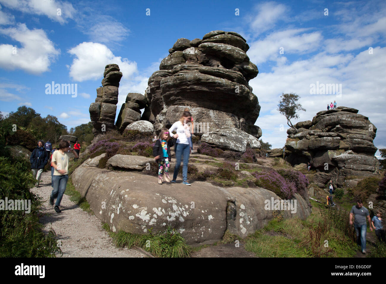 Brimham Rocks Climb People at Brimham Rocks; Brimham Crags a collection of balancing ...
