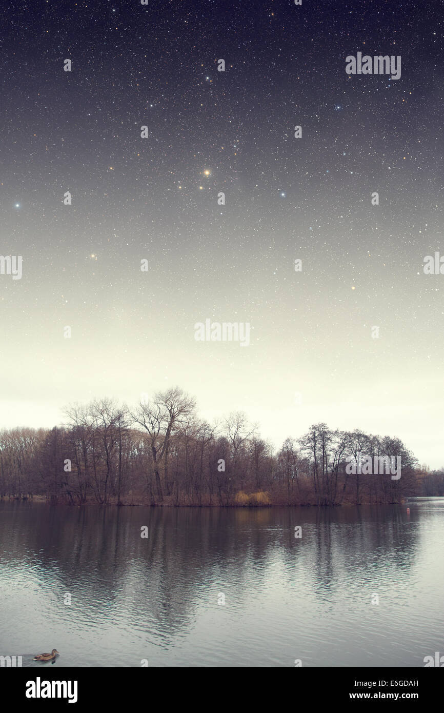 early spring night. Elements of this image furnished by NASA Stock ...