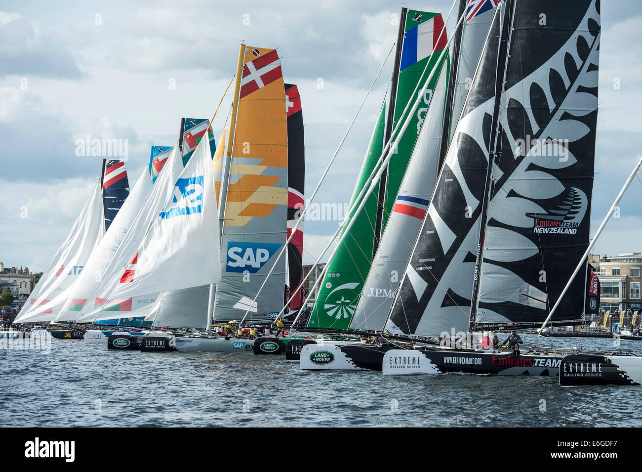 Cardiff, Wales, UK. 22nd August, 2014. Race start, day one of the ...