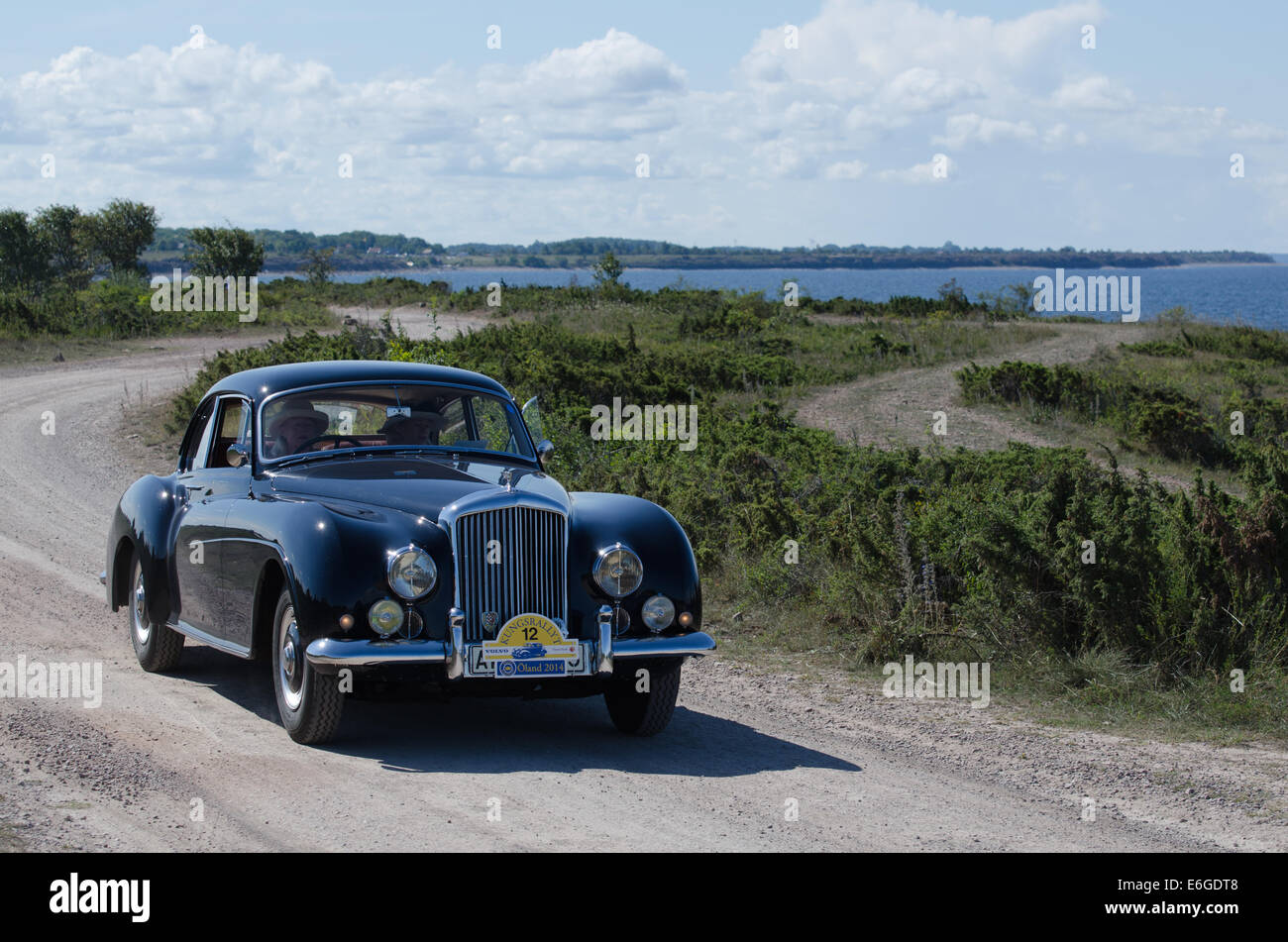 Bentley Model R Continental (1955) oldtimer car at a meeting on the Swedish island Öland in the Baltic Sea Stock Photo