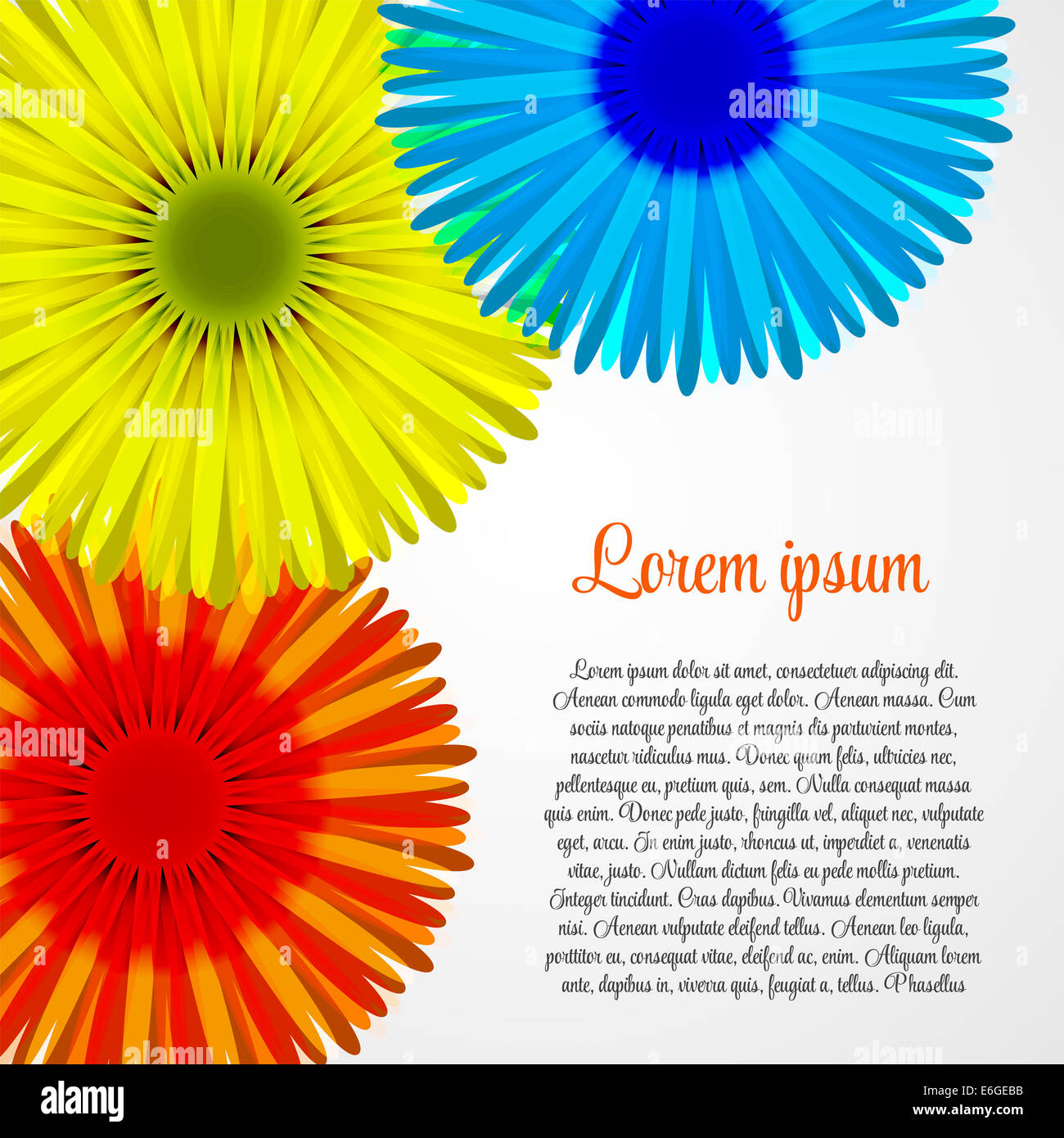 Abstract Colorful Background with Flowers. Vector Illustration Stock ...