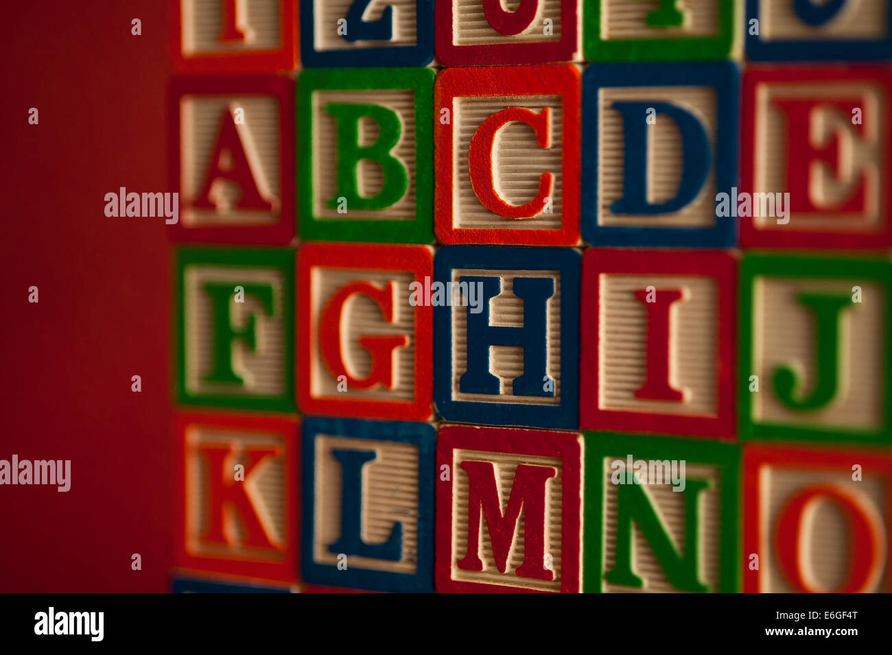 Alphabet Blocks stacked together Stock Photo Alamy