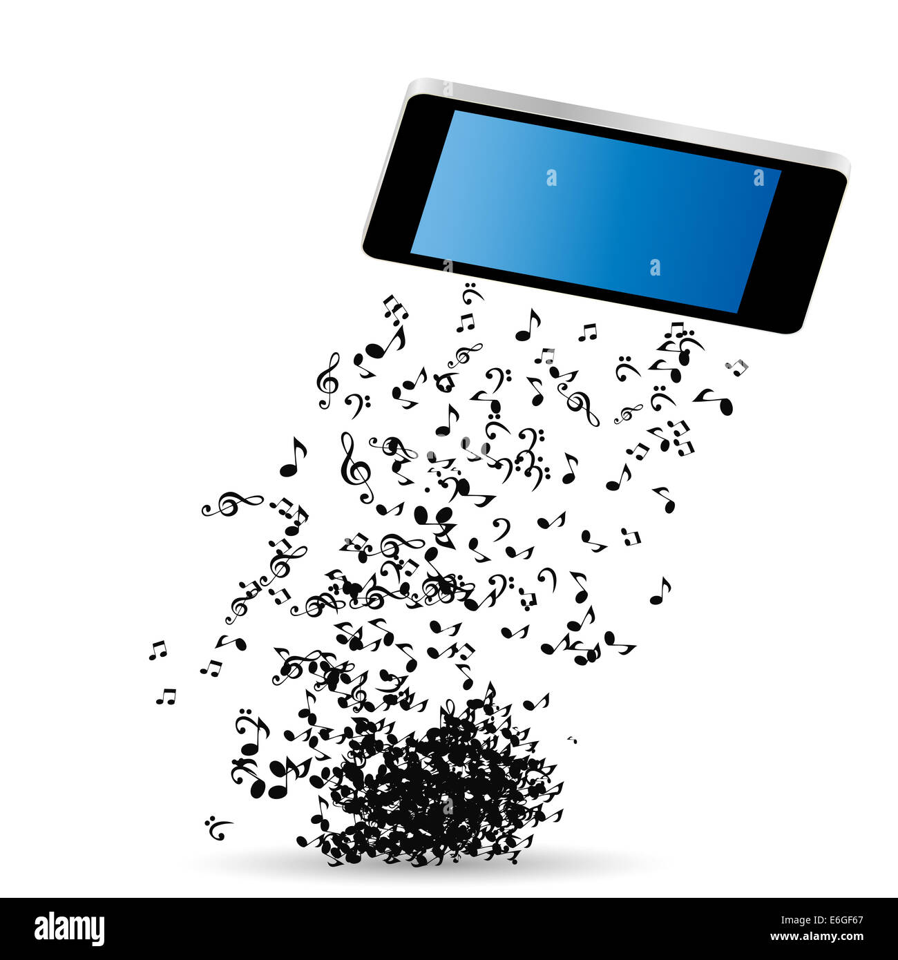 Mobile Music Phone Vector Illustration Stock Photo - Alamy