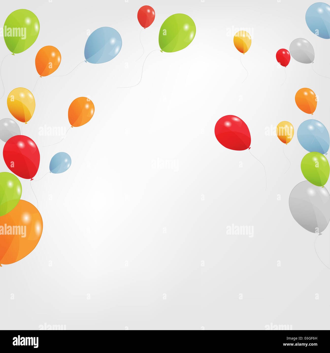 Set of Colored Balloons, Vector Illustration Stock Photo - Alamy