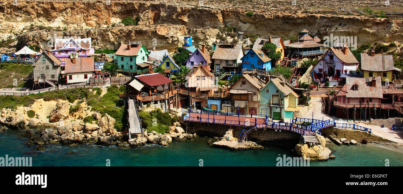 Popeye village in Malta Stock Photo