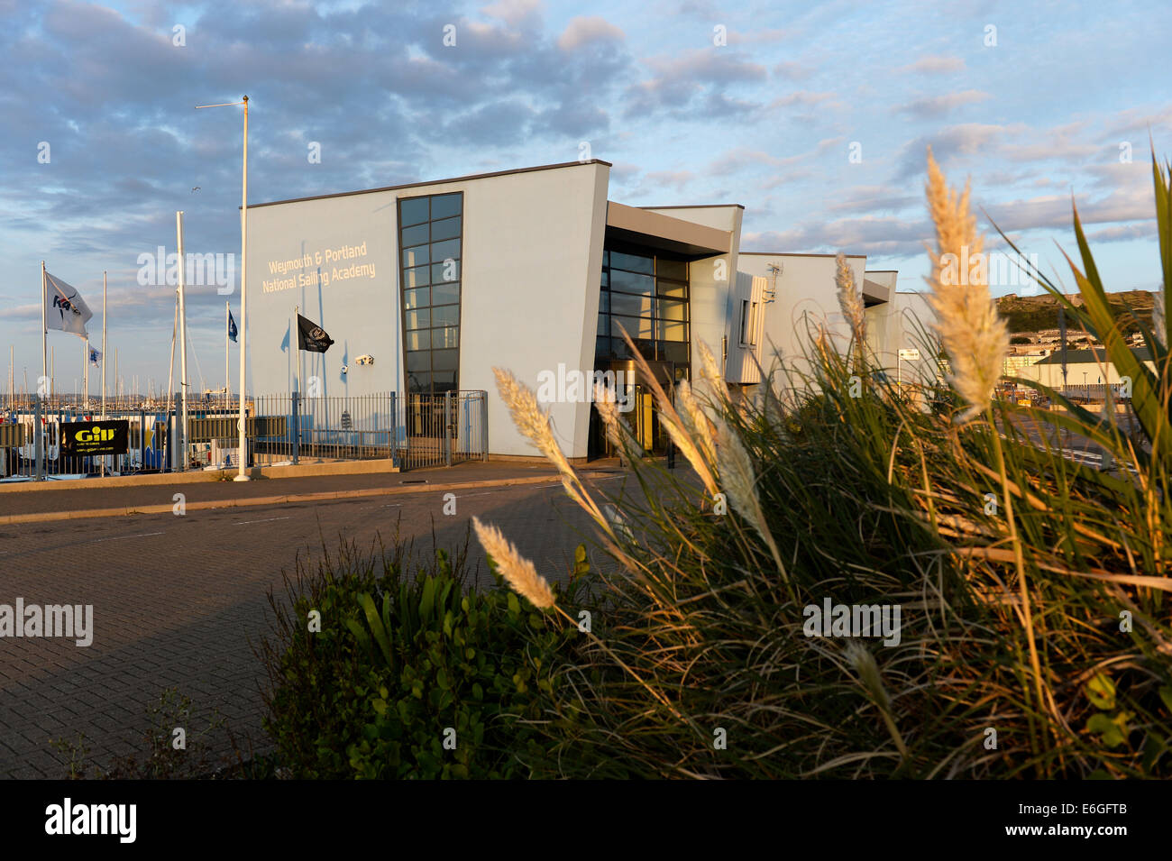 Weymouth and Portland National Sailing Academy,Portland, UK,  venue of the 2012 Olympic sailing in the UK. Stock Photo