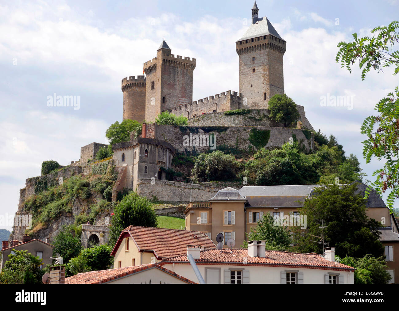 Château de Foix French castle, Foix Ariege, France Stock Photo - Alamy