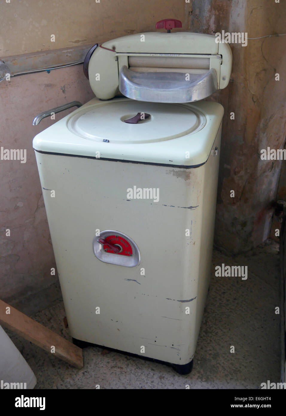 Very old english washing machine Stock Photo