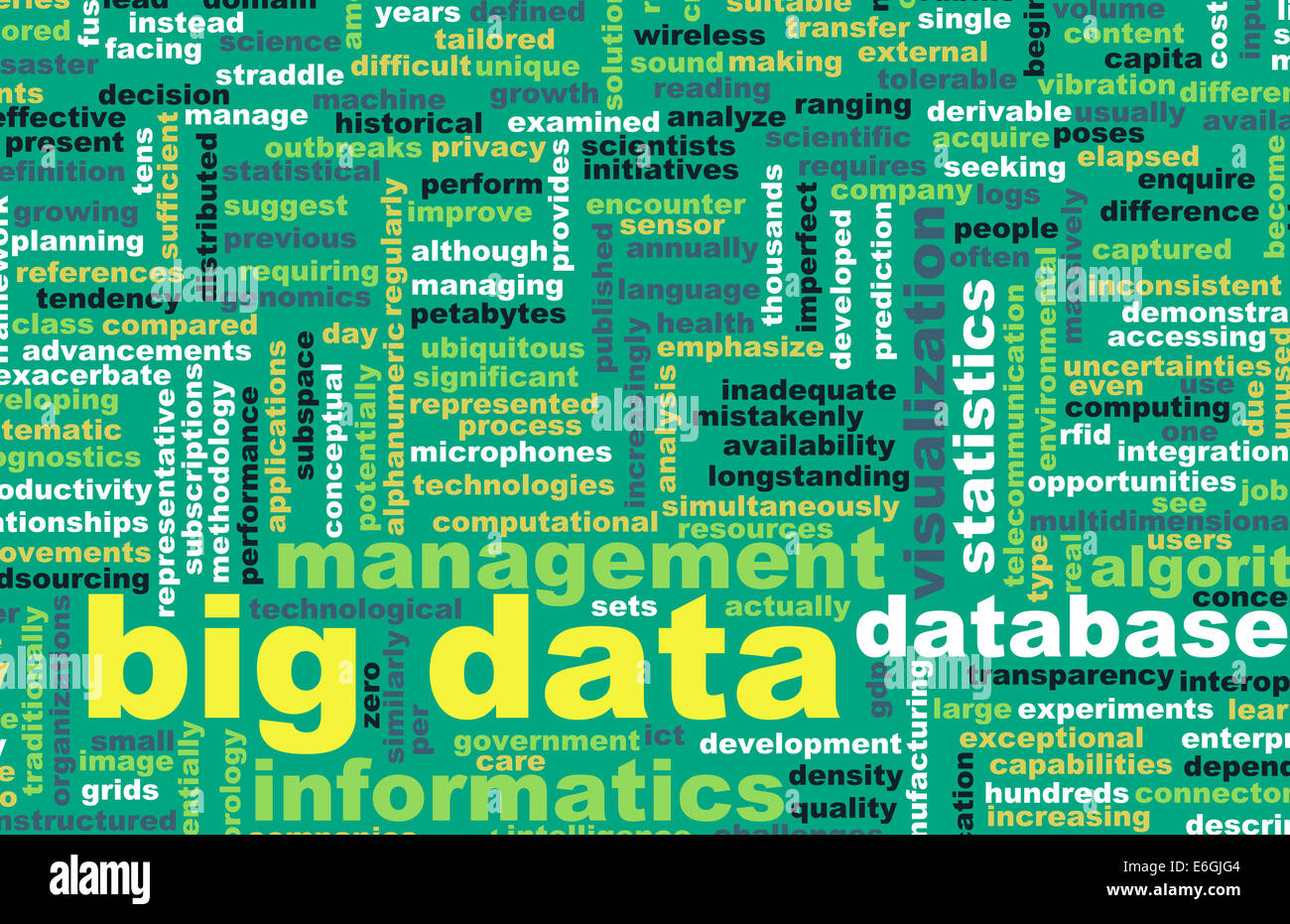 Big Data as a Technology Concept Overview Art Stock Photo