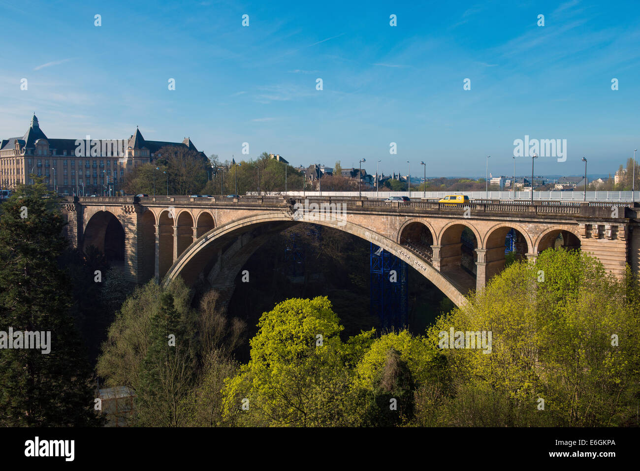 Pont Adolphe Bridge in Luxembourg City Stock Photo