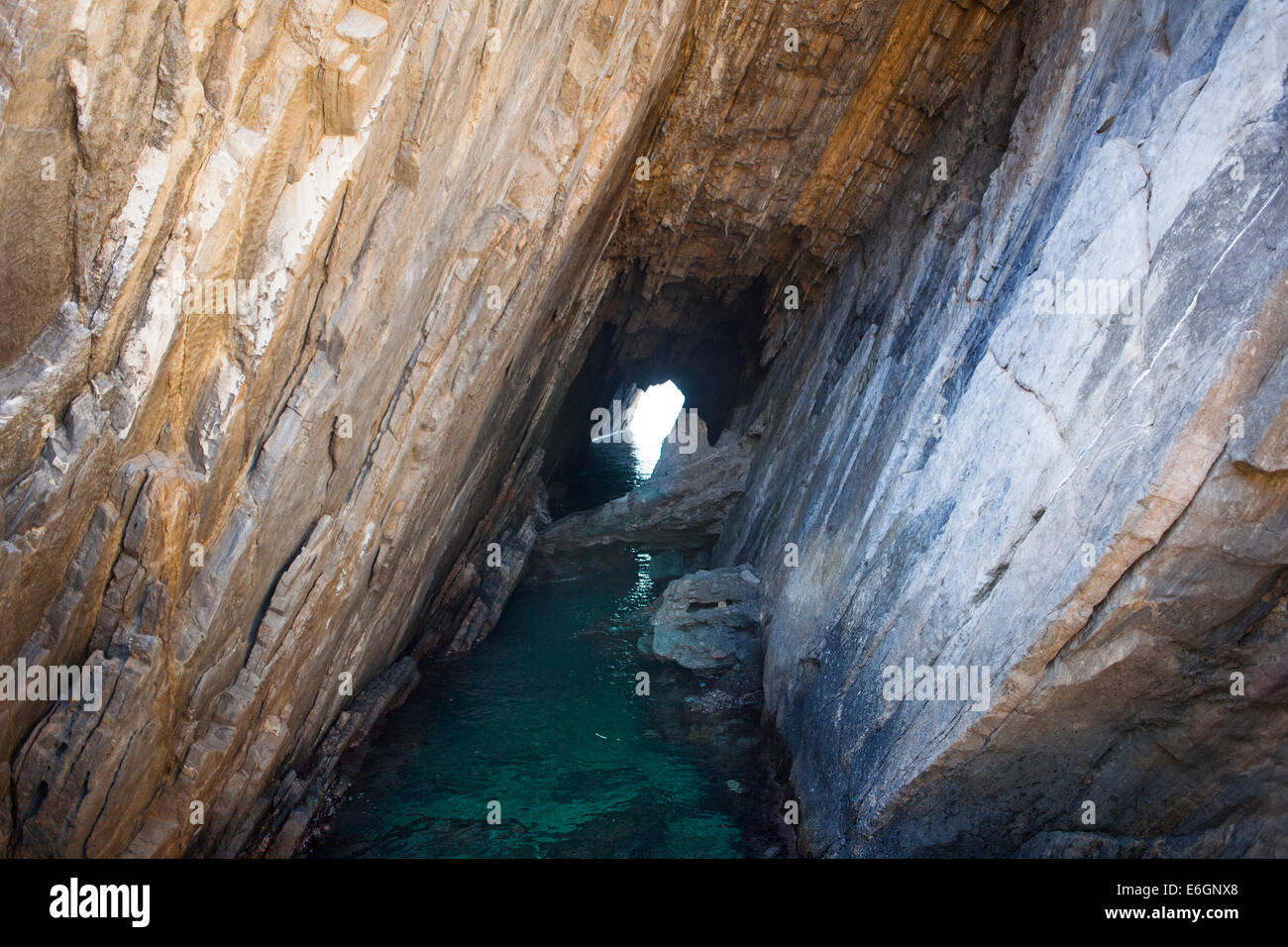 Cantabrian sea cave Stock Photo