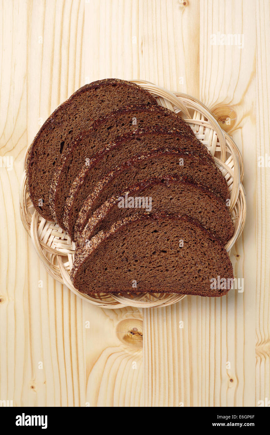 Slices bread on wooden hi-res stock photography and images - Alamy