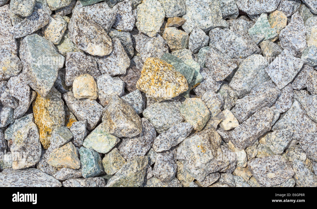 Walkway in a public park paved with colorful rocks Stock Photo