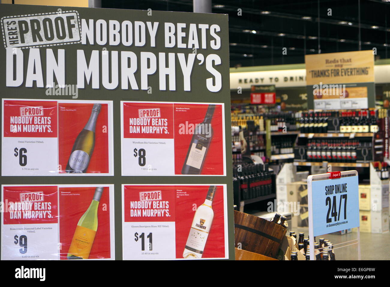 Dan Murphy's liquor store off licence drinks retailer in sydney
