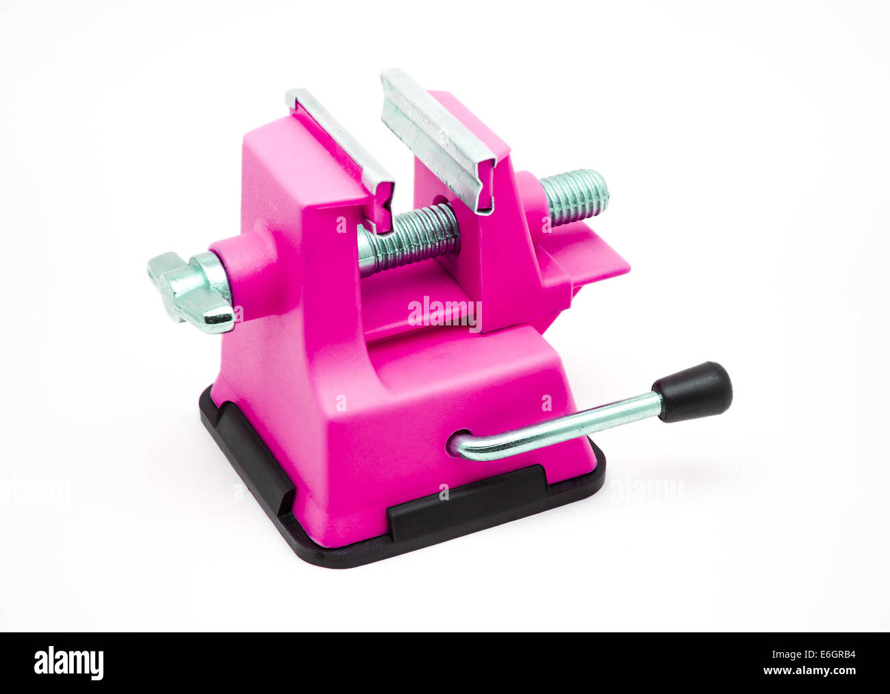 Magenta Plastic Bench Vise with Suction Cup Stock Photo - Alamy