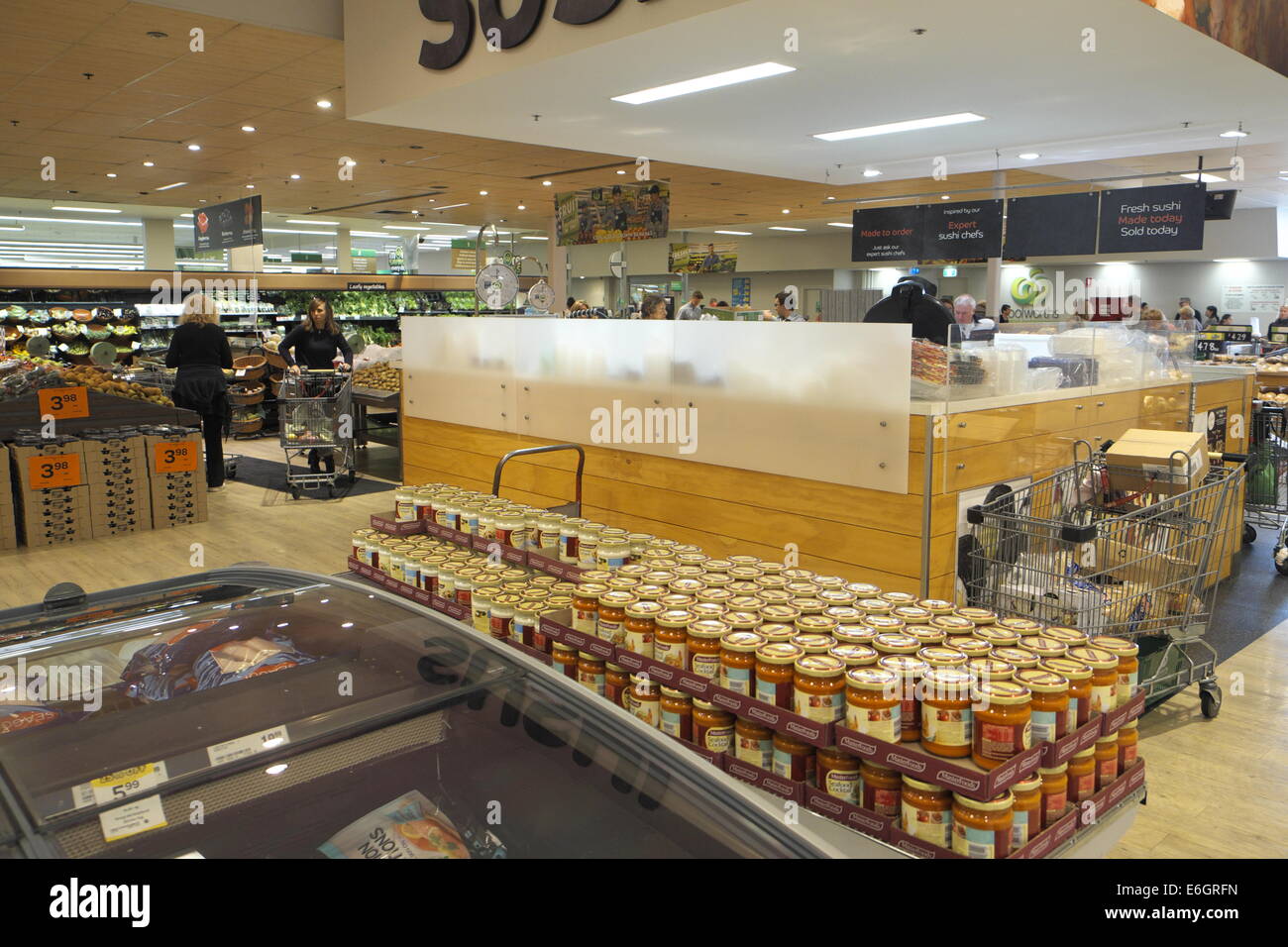 interior of a Woolworths supermarket retail store in sydney new south
