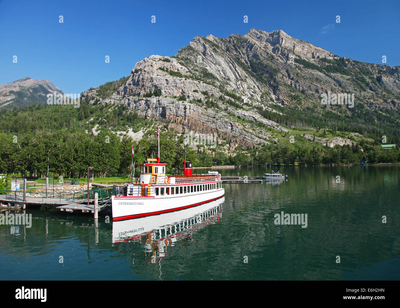 Waterton Lakes in the Canadian Rockies Stock Photo